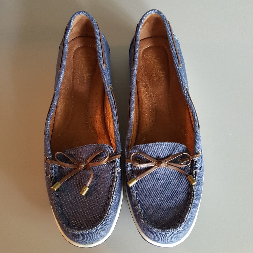LifeStride Soft System Denim Loafers EUC 8.5